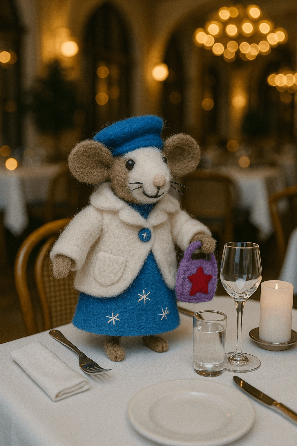 Filzanhänger Schlüsselanhänger Mode Maus mit Tasche