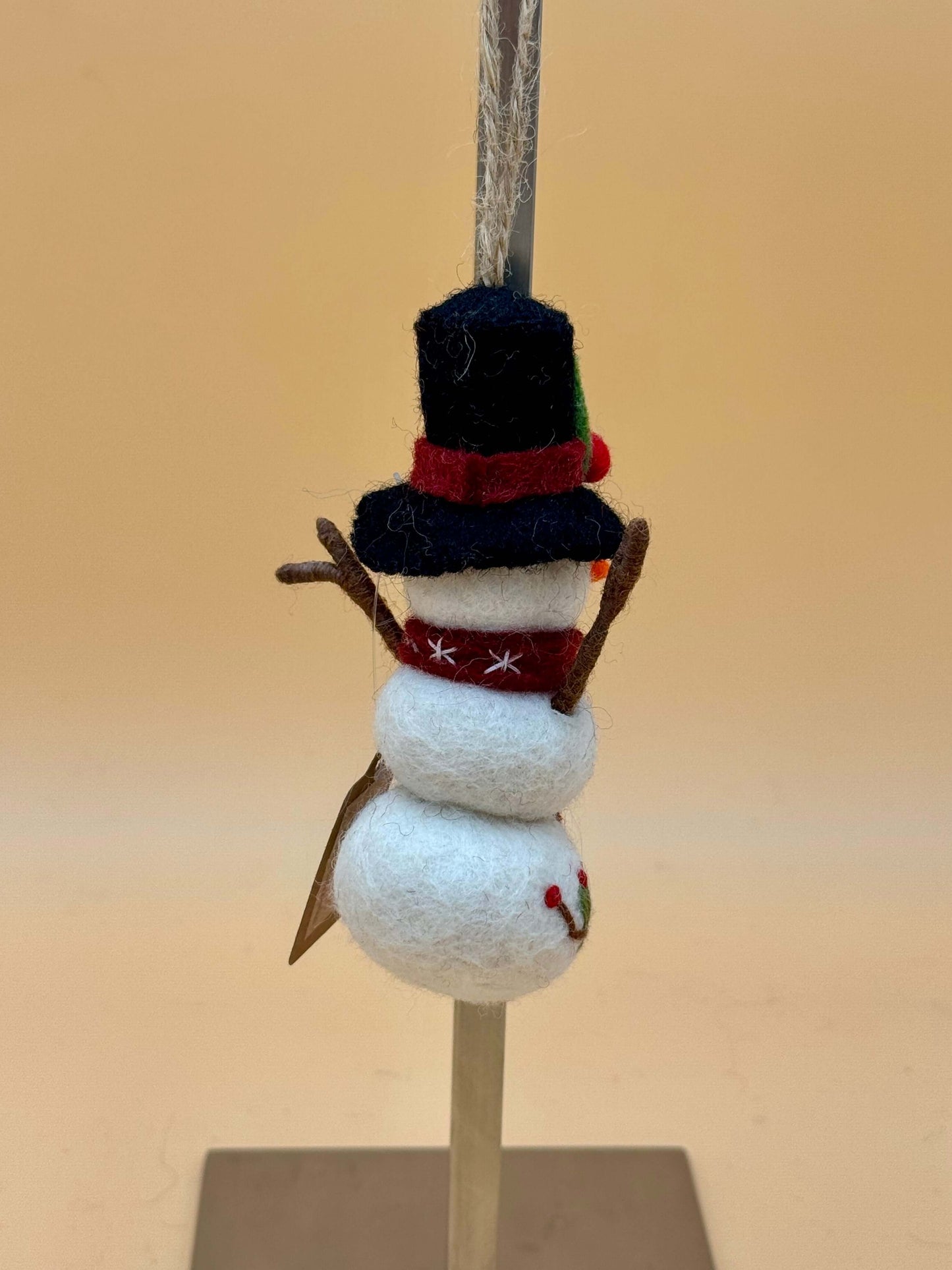Filzanhänger Schlüsselanhänger Schneemann Weihnachtsdekoration