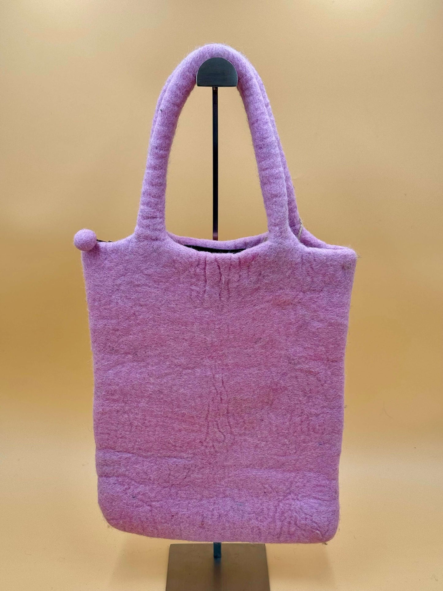 Handtasche Filztasche Size L Large Bag in rosa, handgemacht aus 100% Wolle, geeignet für iPad, Bücher und mehr.