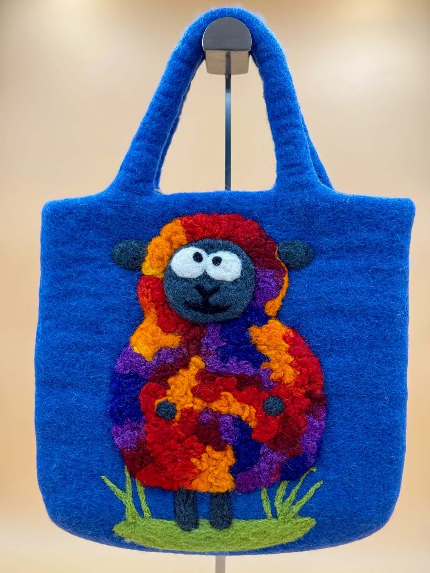 Handtasche Filztasche Size L Large Bag buntes Schaf