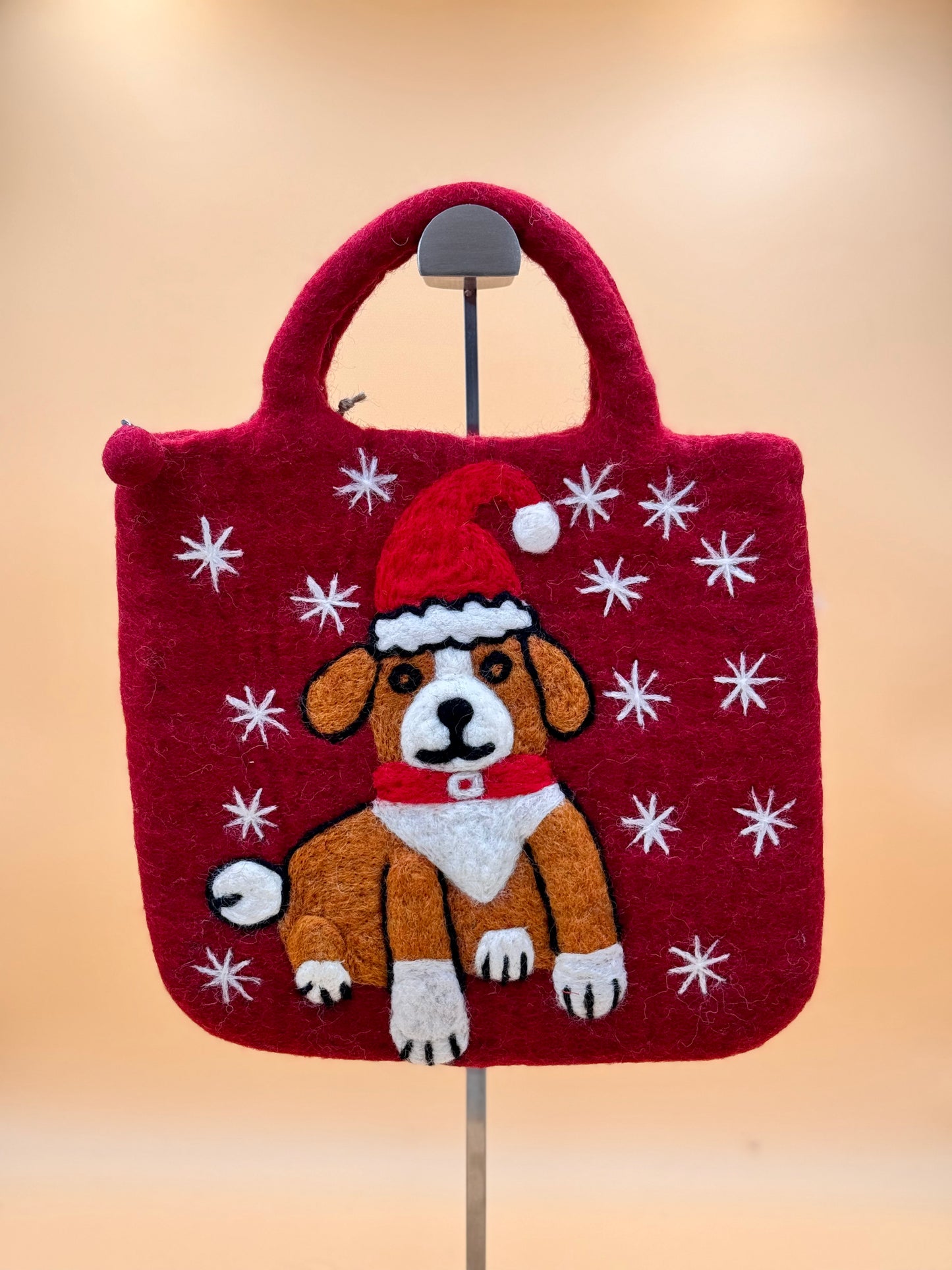 Handtasche Filztasche Size M Large Bag Weihnachten Hund