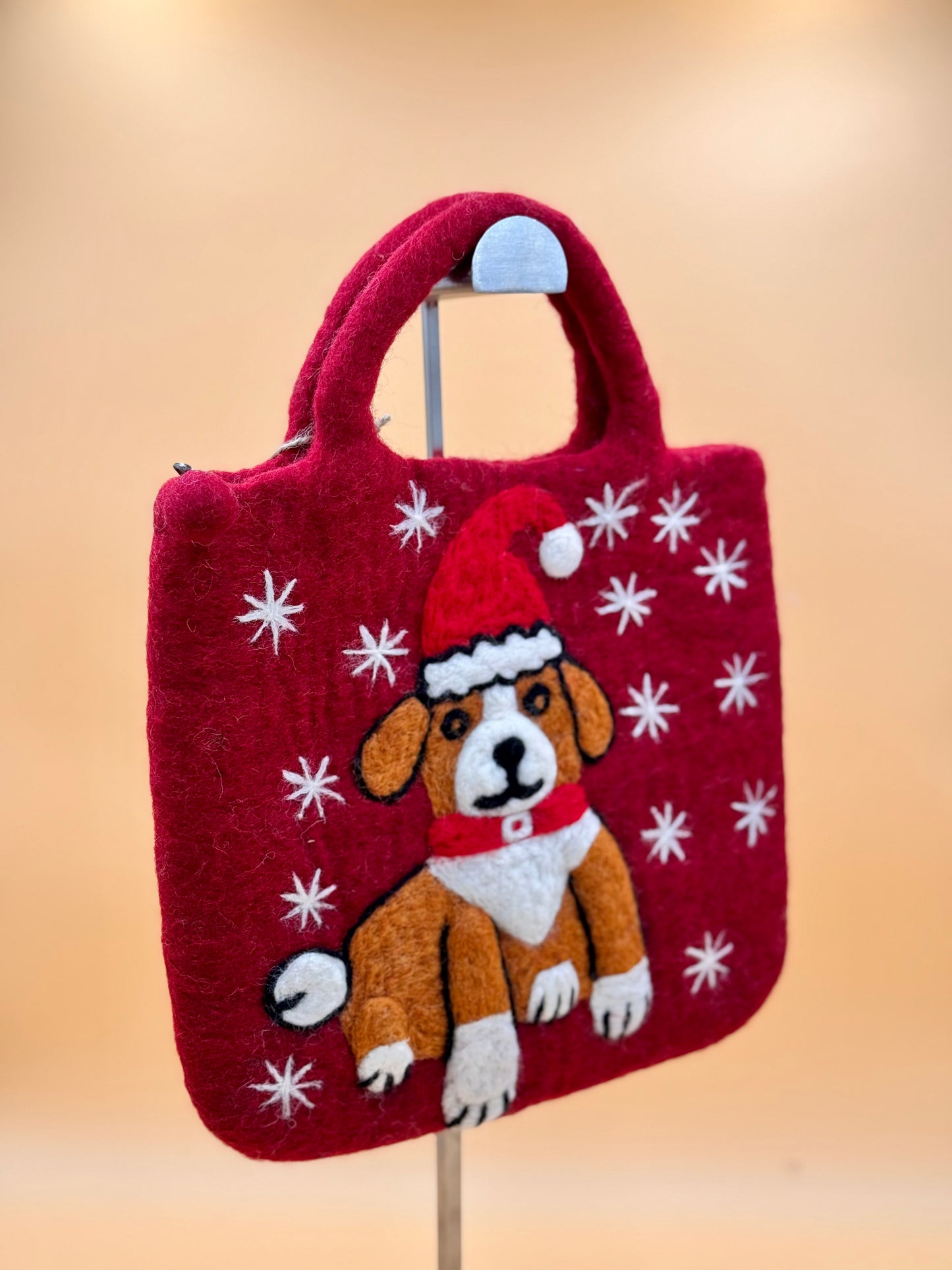 Handtasche Filztasche Size M Large Bag Weihnachten Hund