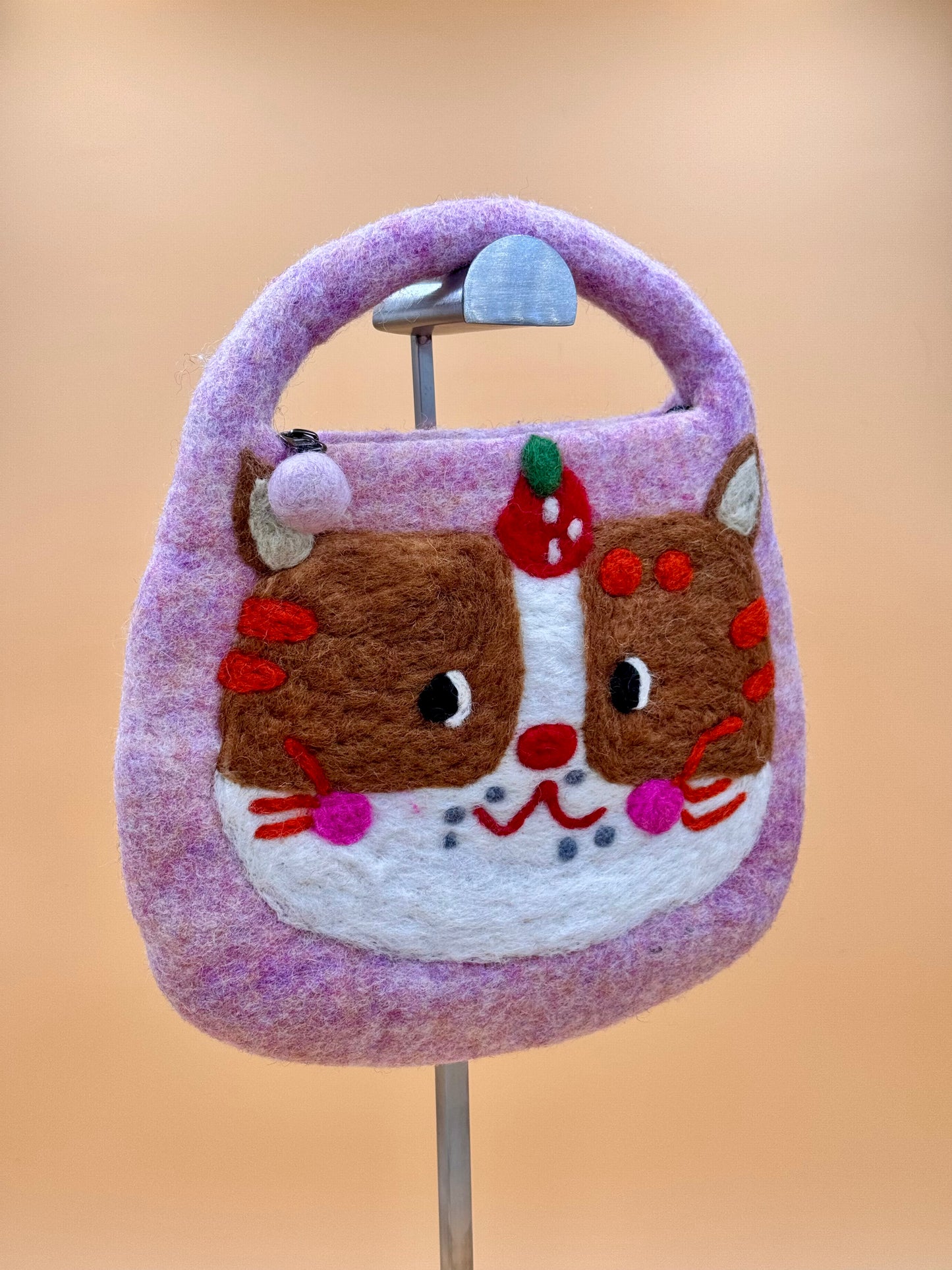 Handtasche Filztasche Size S Saddle Bag Katze