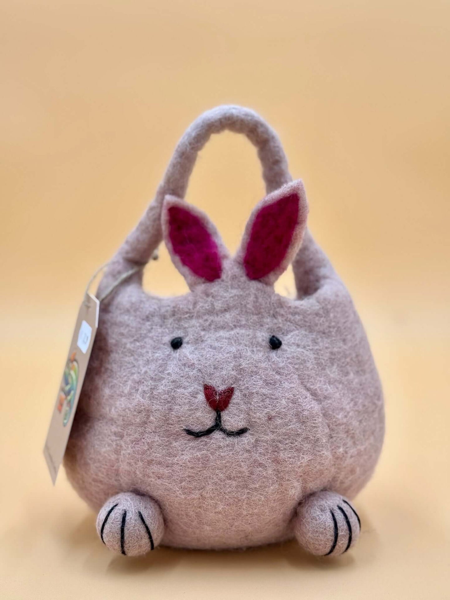 Handtasche Filztasche Size XS Egg Bag Körbchen Hase pink