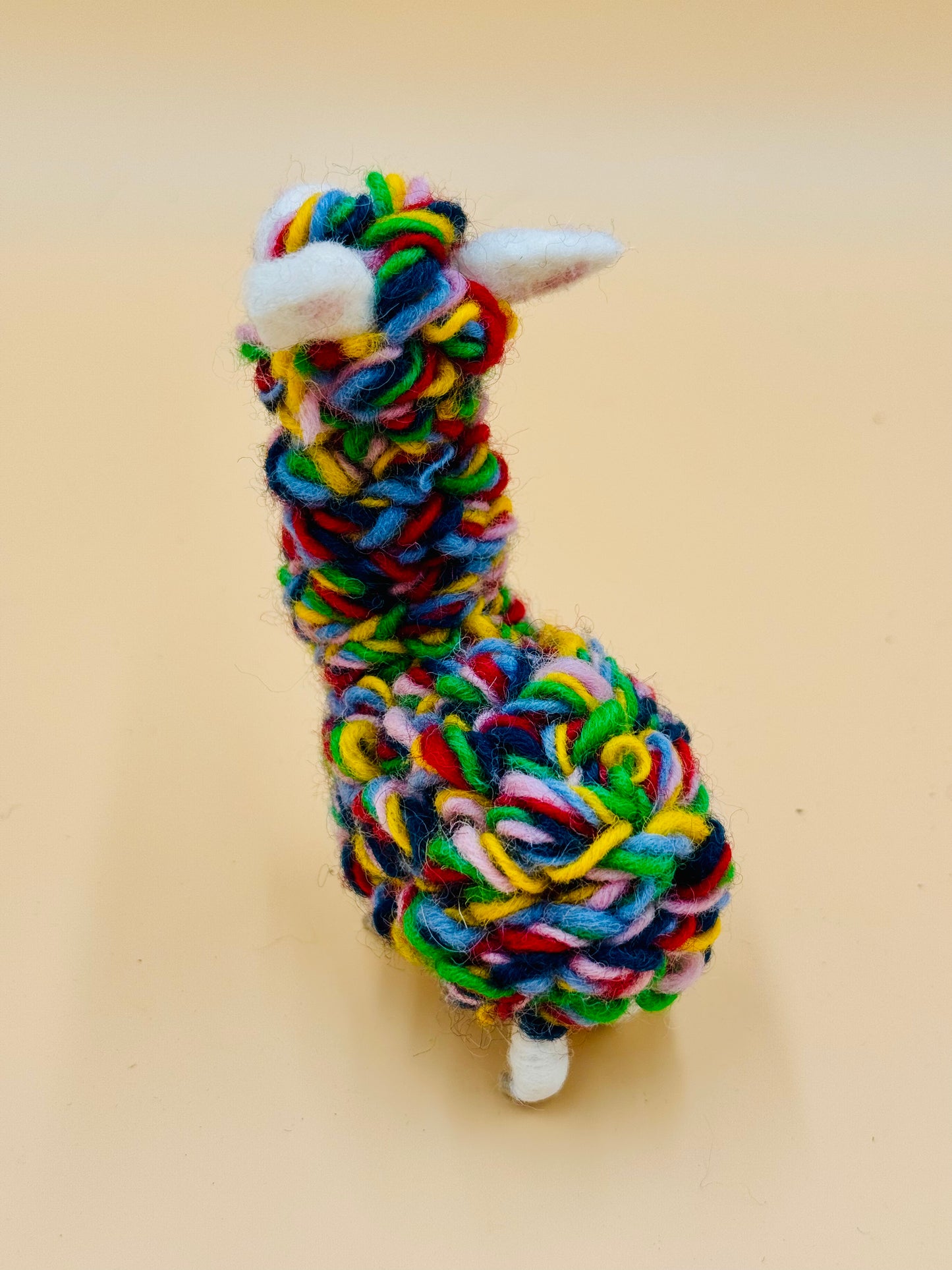 Filzfigur bunte Lama
