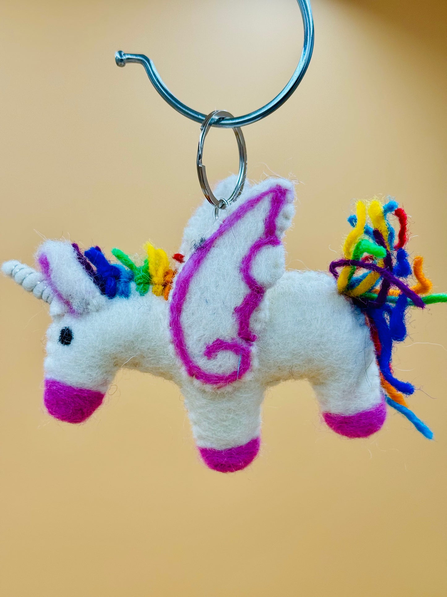 Filzanhänger Schlüsselanhänger Einhorn