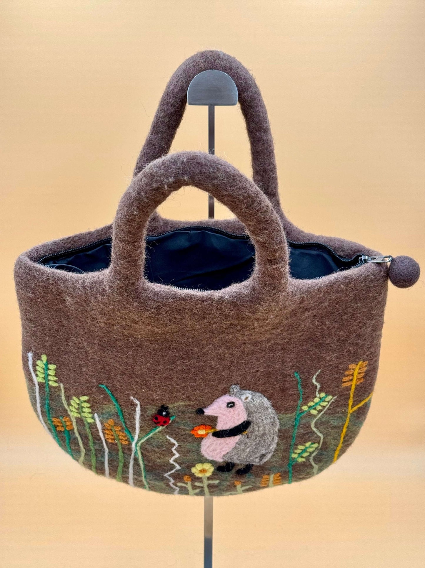 Handtasche Filztasche Size L Totes Bag Igel - urbanchameleonberlin