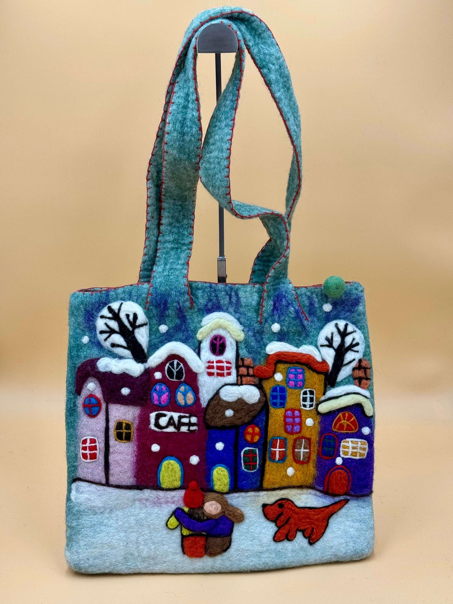 Schultertasche Filztasche Size L Schopper Häuse - urbanchameleonberlin