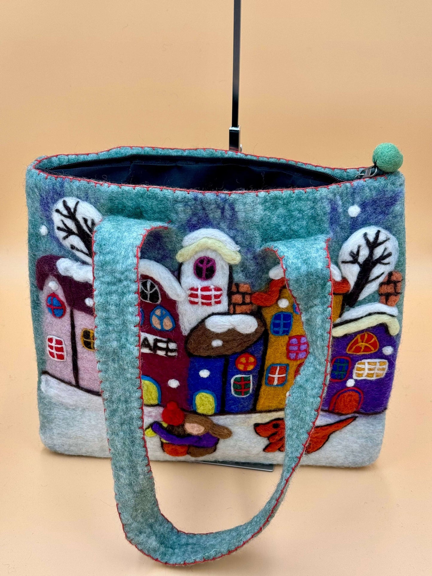 Schultertasche Filztasche Size L Schopper Häuse - urbanchameleonberlin