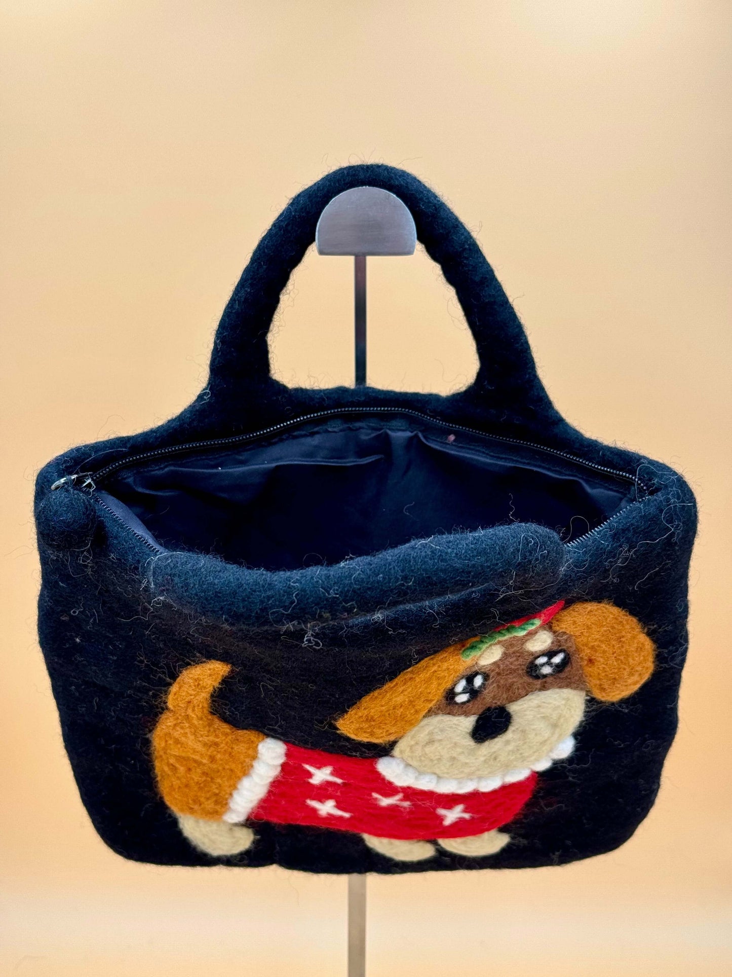 Handtasche Filztasche Size M Large Bag Dackel - urbanchameleonberlin