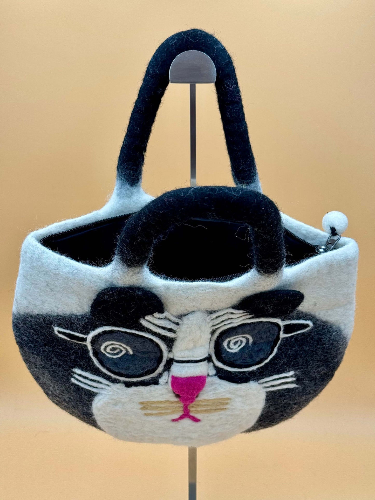 Handtasche Filztasche Size M Totes Bag Katze - urbanchameleonberlin