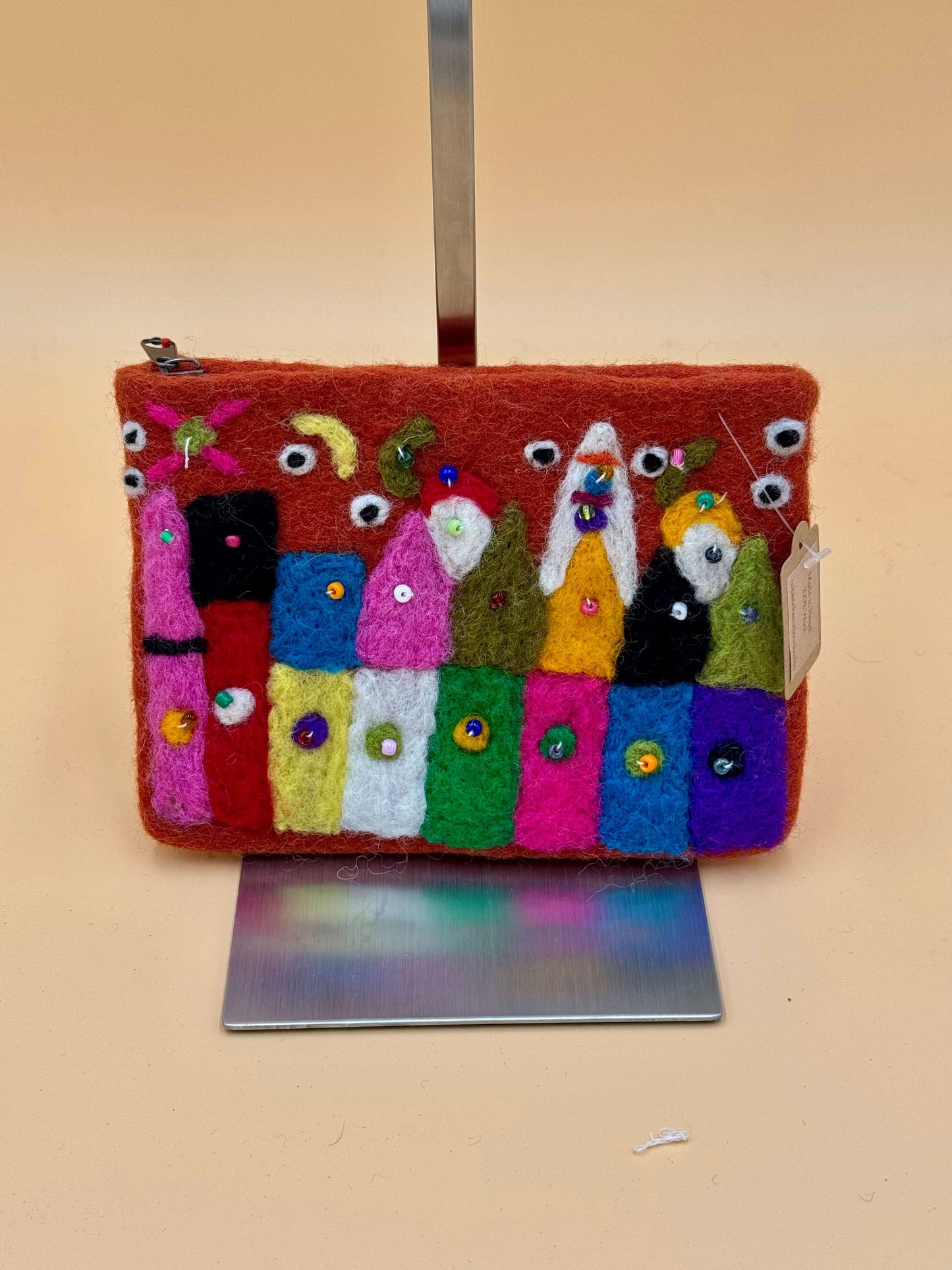 Geldbörse Filztasche Size M Touch Häuschen - urbanchameleonberlin