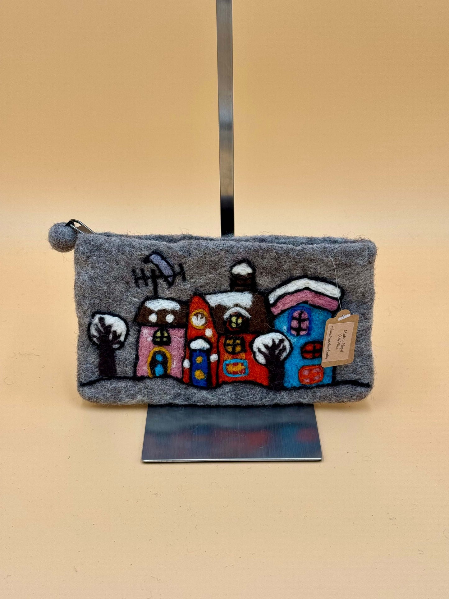 Geldbörse Filztasche Size L Touch Häuser - urbanchameleonberlin