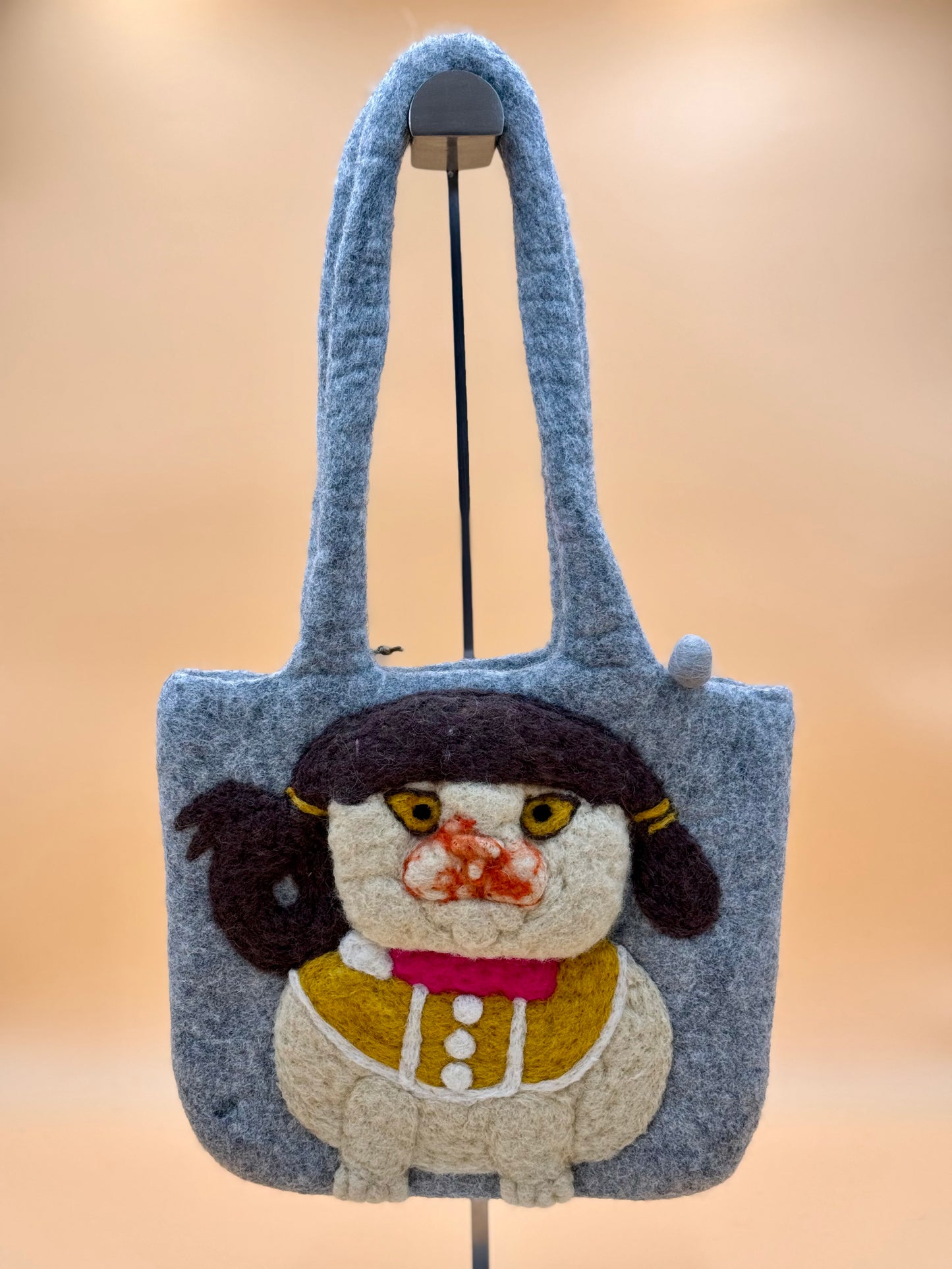 Schultertasche Filztasche Size M Shopper Schwein-Mädchen