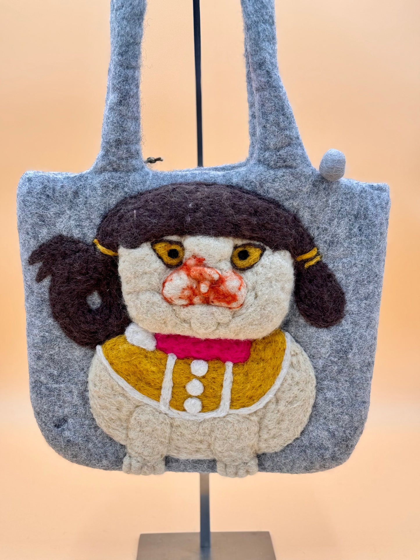 Schultertasche Filztasche Size M Shopper Schwein-Mädchen