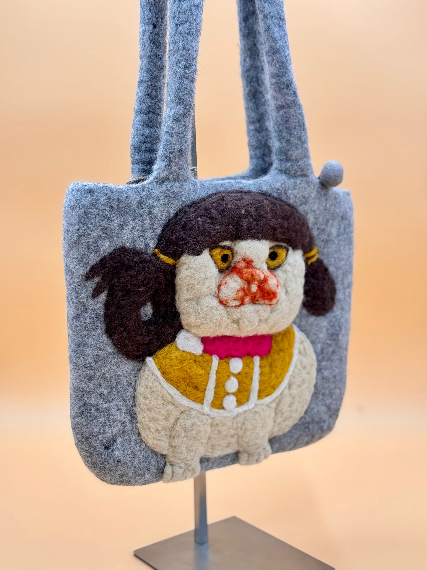 Schultertasche Filztasche Size M Shopper Schwein-Mädchen