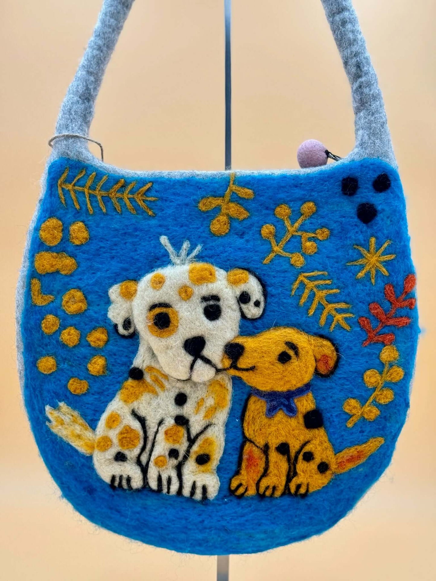 Schultertasche Size M Baguette Bag zwei Hünde