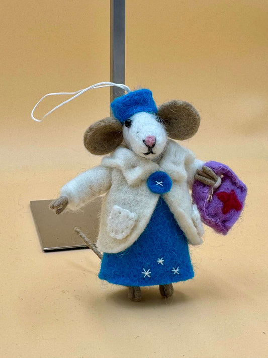 Filzanhänger Schlüsselanhänger Mode Maus mit Tasche