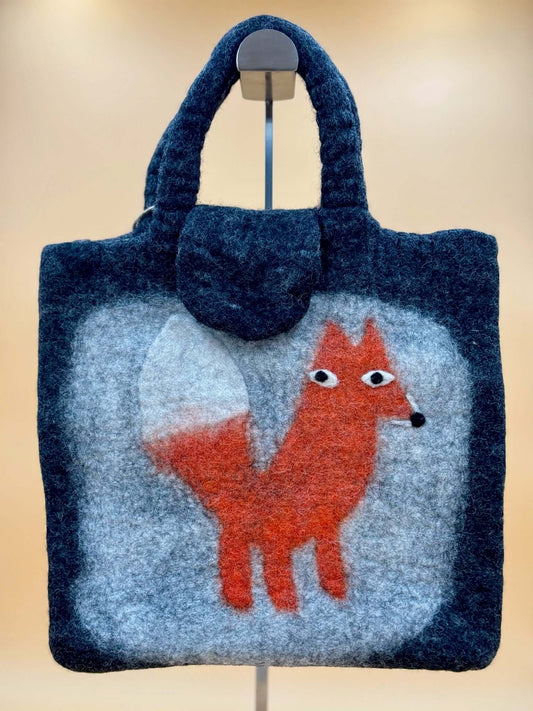 Handtasche Filztasche Size M Flap Bag Fuchs