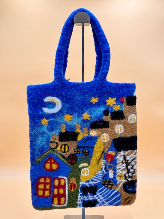 Handtasche Filztasche Size M Large Bag night life