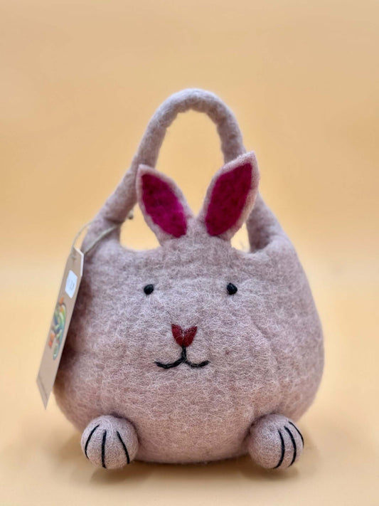 Handtasche Filztasche Size XS Egg Bag Körbchen Hase pink
