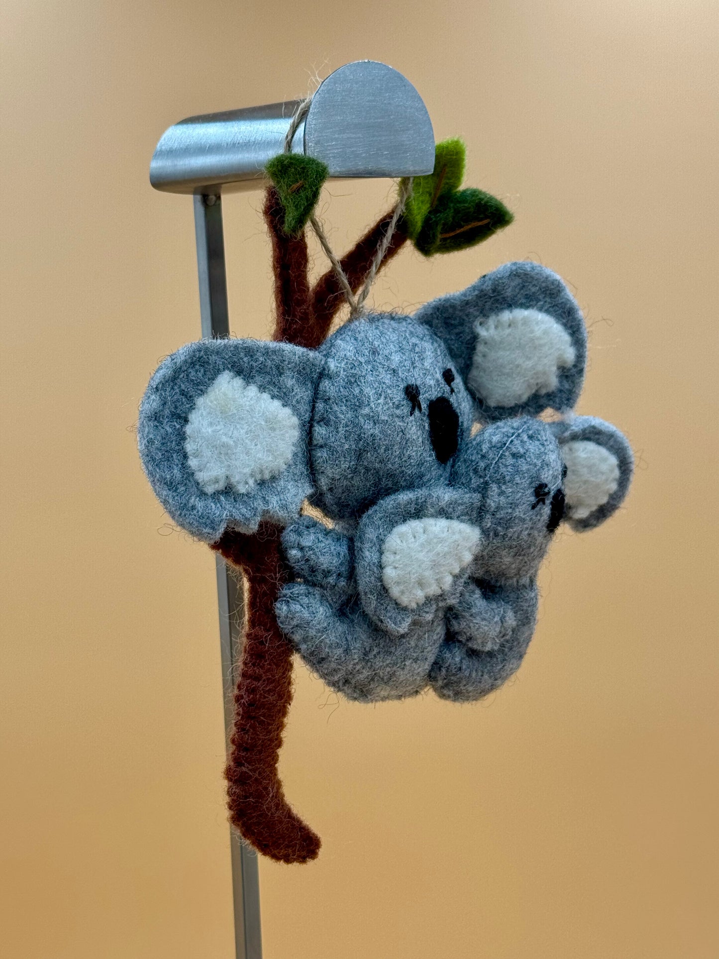 Filzanhänger Schlüsselanhänger Koala Mama mit Baby