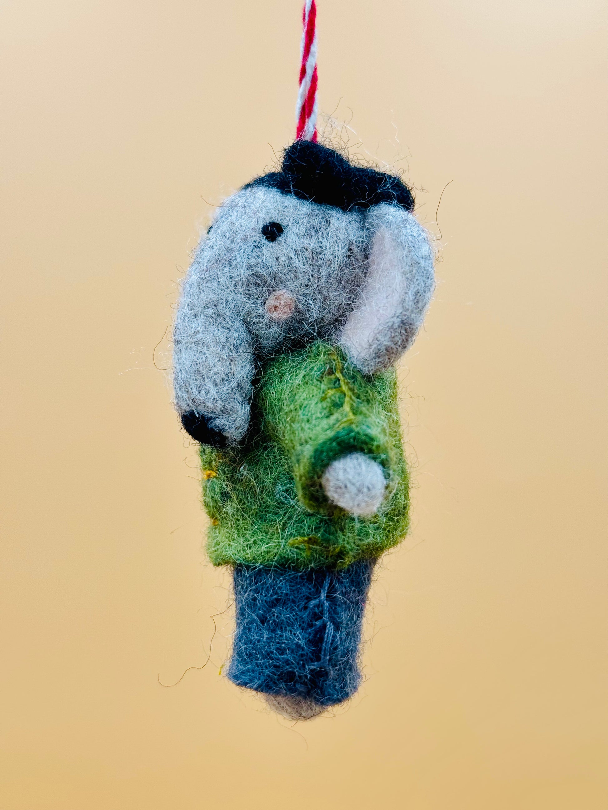 Filzanhänger Schlüsselanhänger kleiner Elefant