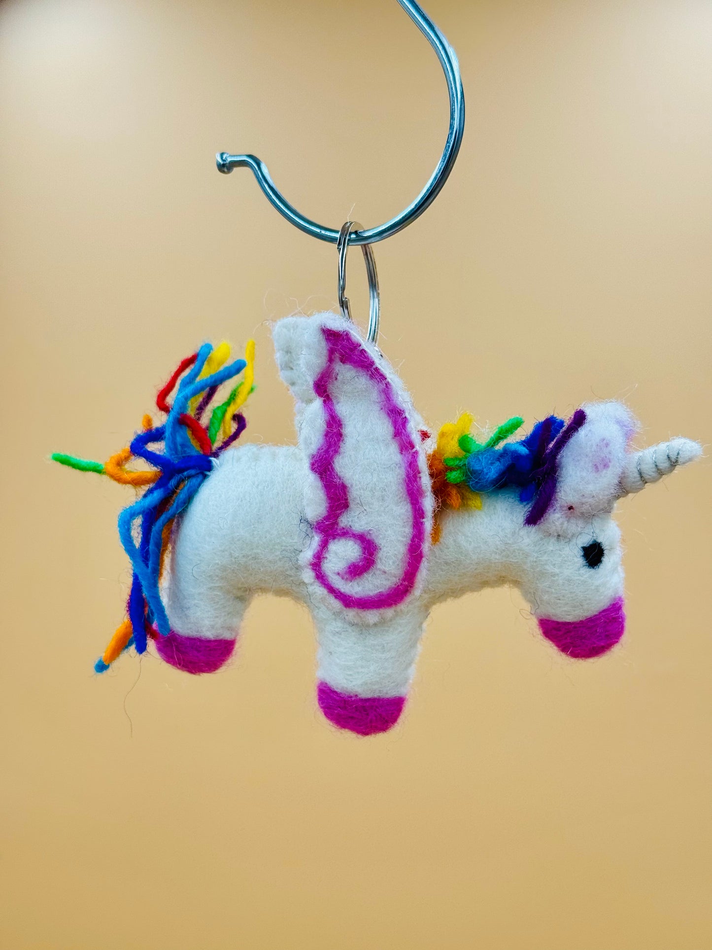 Filzanhänger Schlüsselanhänger Einhorn