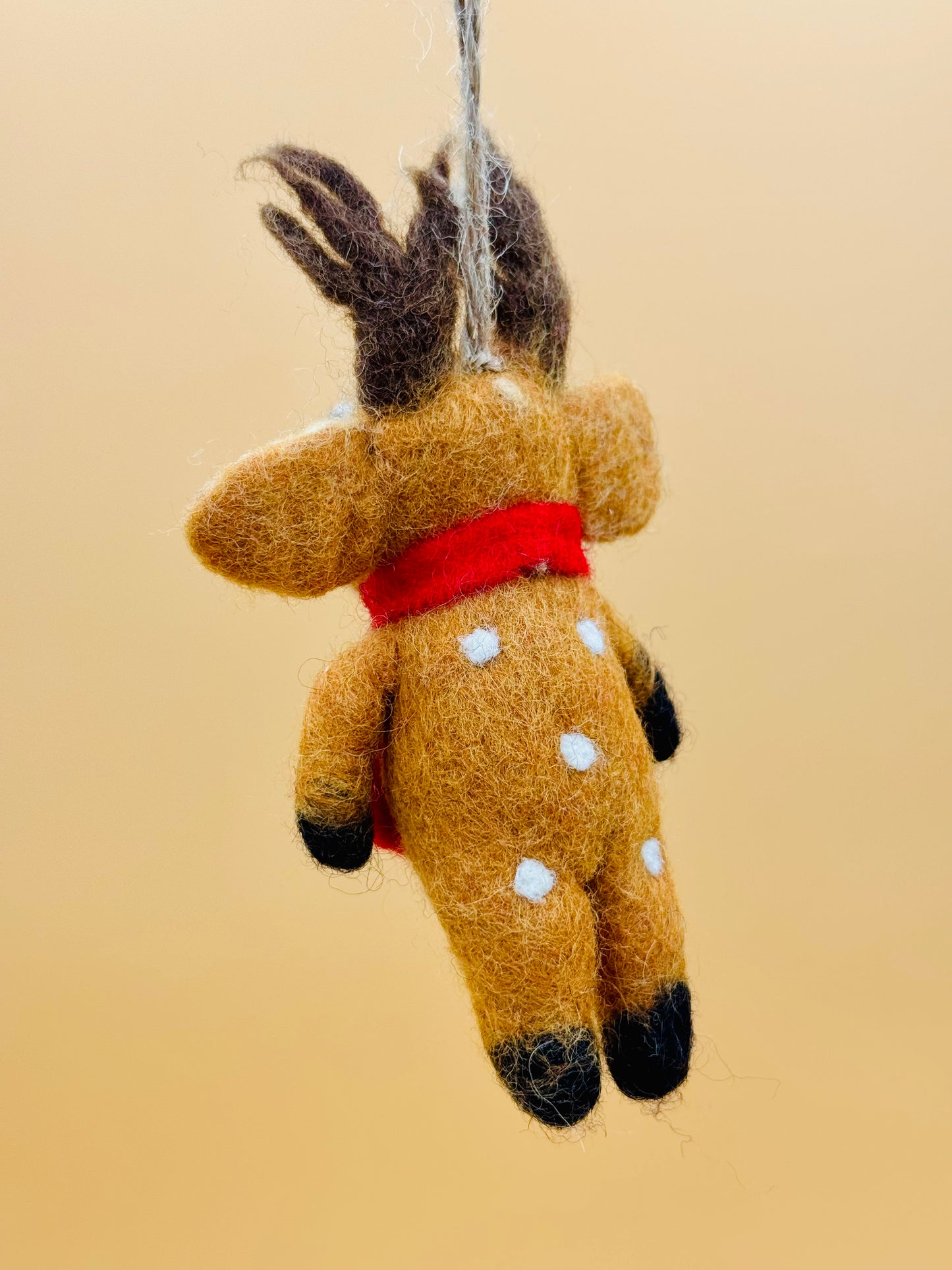 Filzanhänger Schlüsselanhänger Rentier braun