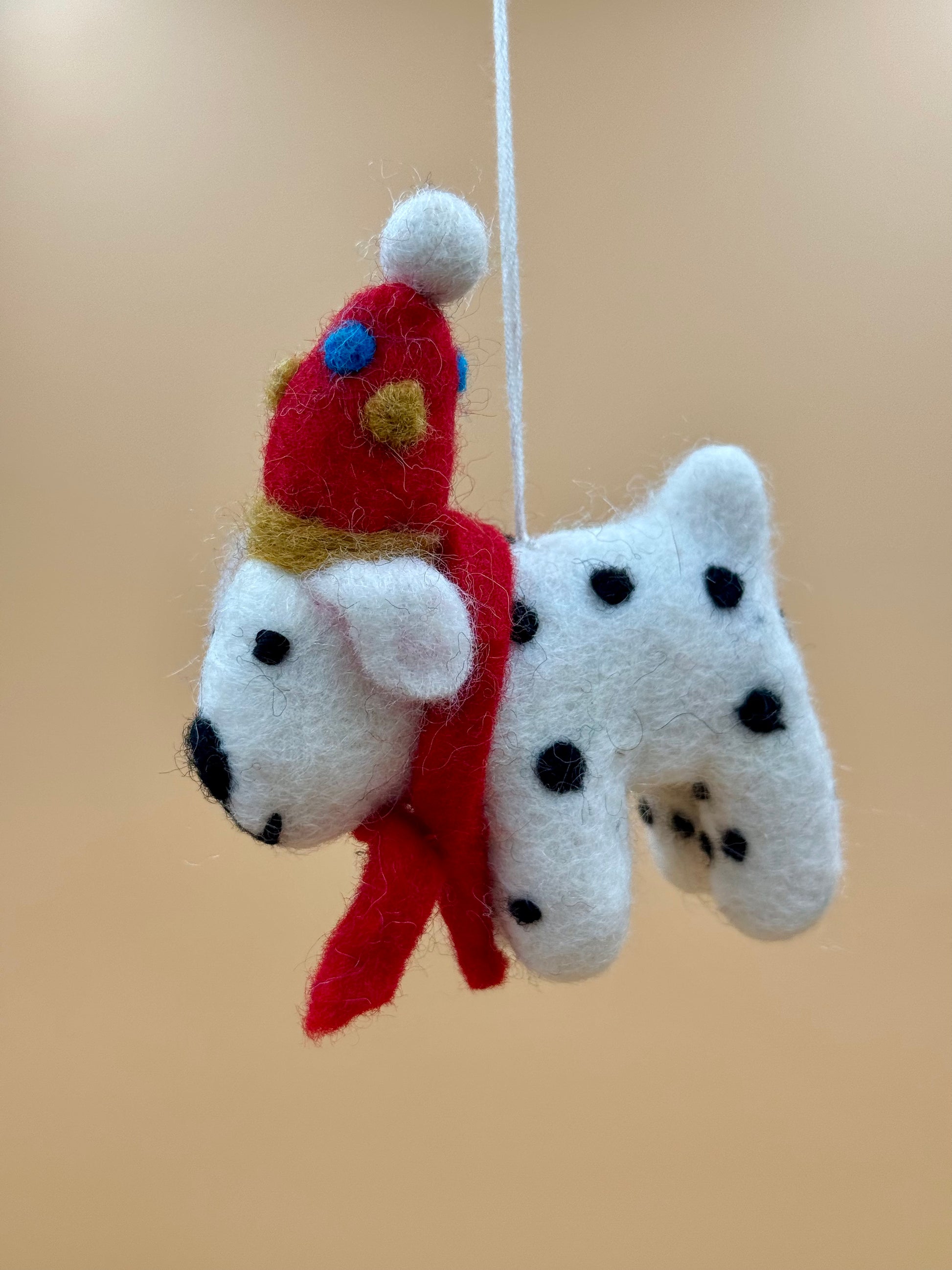 Filzanhänger Schlüsselanhänger Weihnachten Dalmatiner