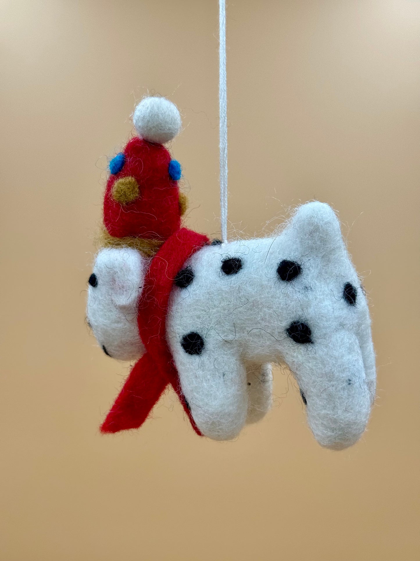 Filzanhänger Schlüsselanhänger Weihnachten Dalmatiner