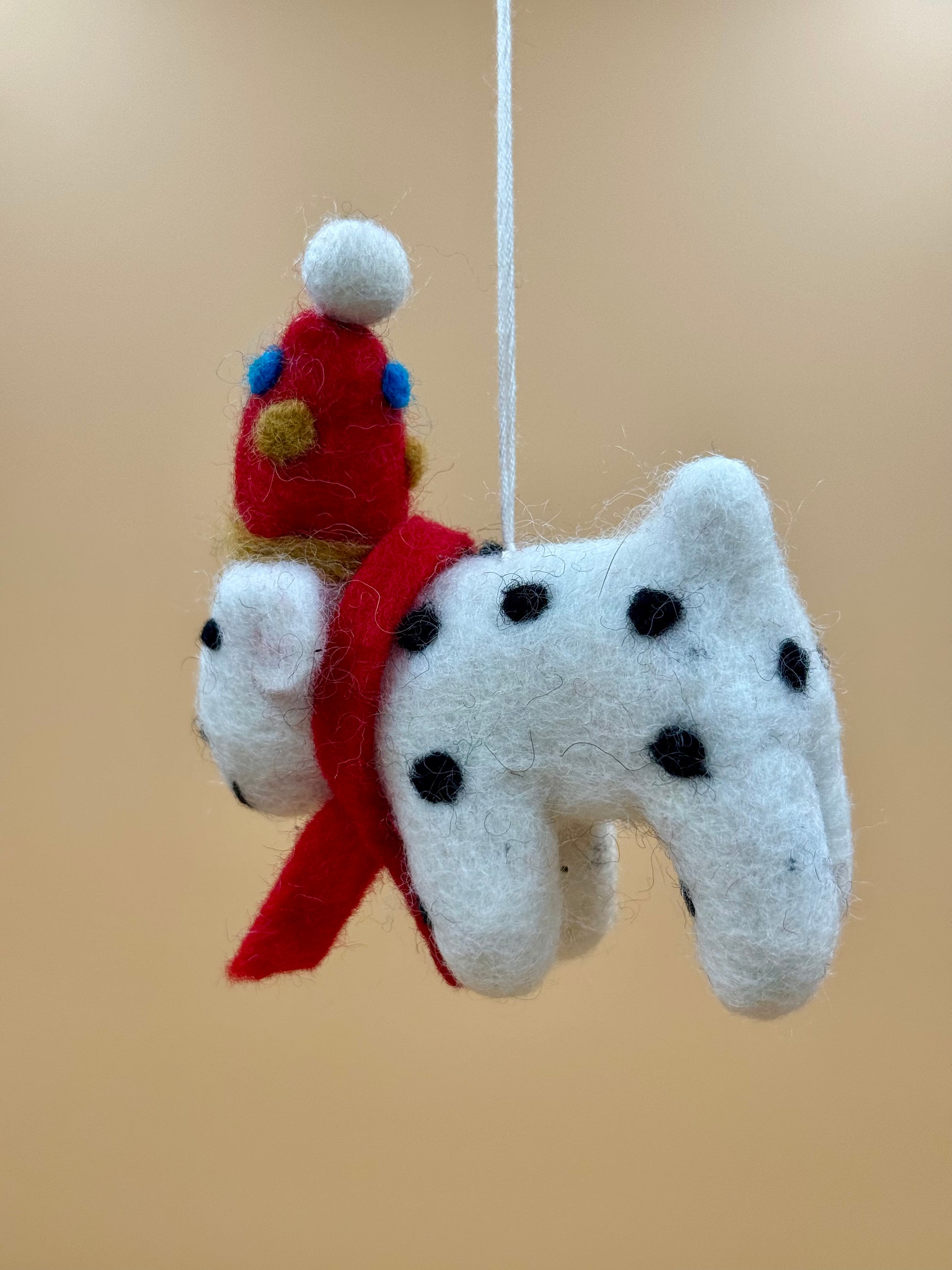 Filzanhänger Schlüsselanhänger Weihnachten Dalmatiner