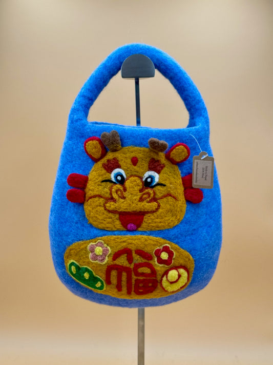Handtasche Size S Bucket Bag chinesischer Drache - urbanchameleonberlin