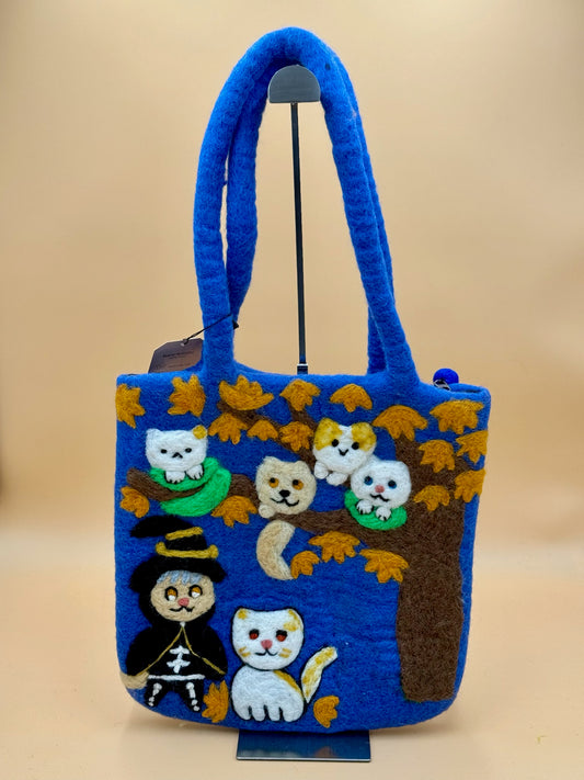 Schultertasche Size L Shopper sechs Katzen - urbanchameleonberlin