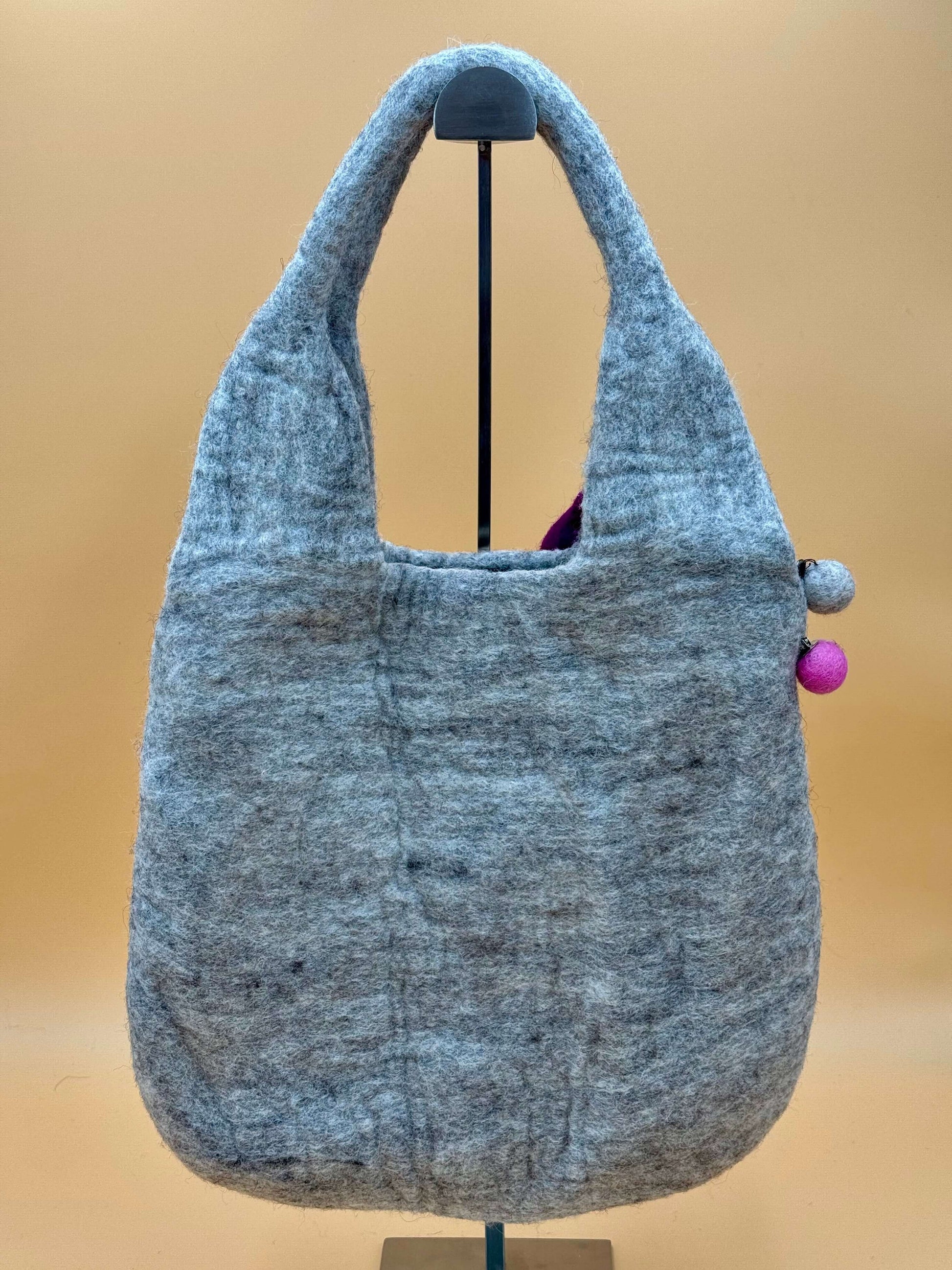 Handtasche Filztasche Size L Large Bag zwei Katzen - urbanchameleonberlin