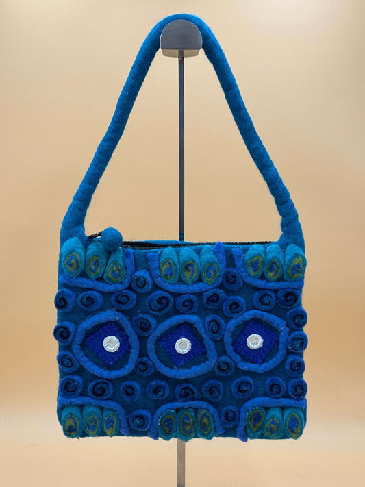 Schultertasche Filztasche Size M Baguette Bag kreative Welle - urbanchameleonberlin