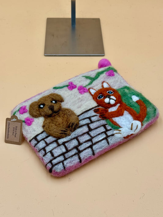 Geldbörse Size L Touch Hund mit Katze - urbanchameleonberlin